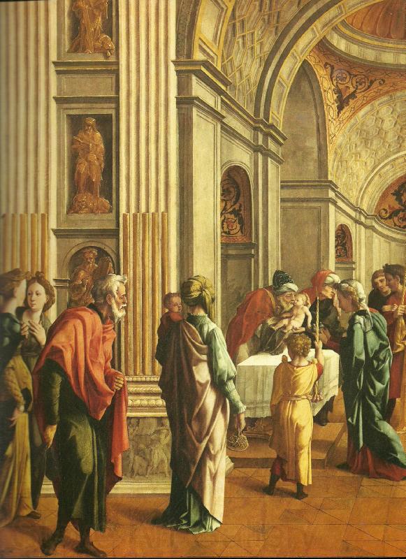 Jan van Scorel frambarandet i templet Spain oil painting art